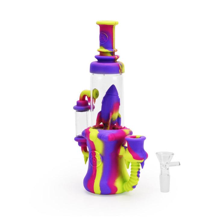 Ritual - 8.5'' Silicone Rocket Recycler - Miami Sunset - Headshop.com