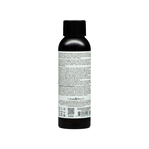 Earthly Body Hemp Seed CBD Relaxing Massage and Body Oil Naked in the Woods 2 oz.