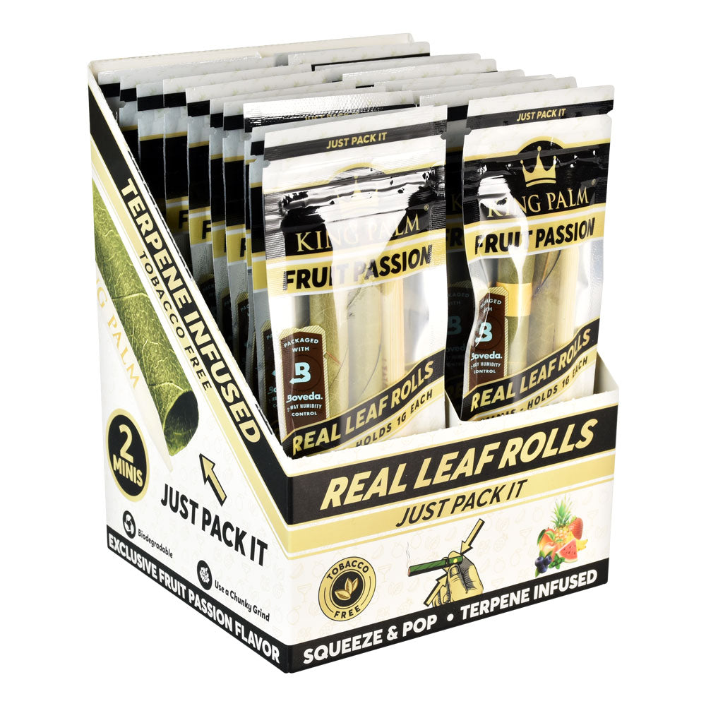 20PC DISPLAY - King Palms Hand Rolled Leaf Mini - 2pk - Headshop.com