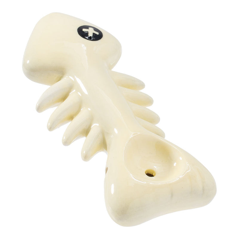 Wacky Bowlz Fish Skeleton Ceramic Hand Pipe - 4" - Headshop.com