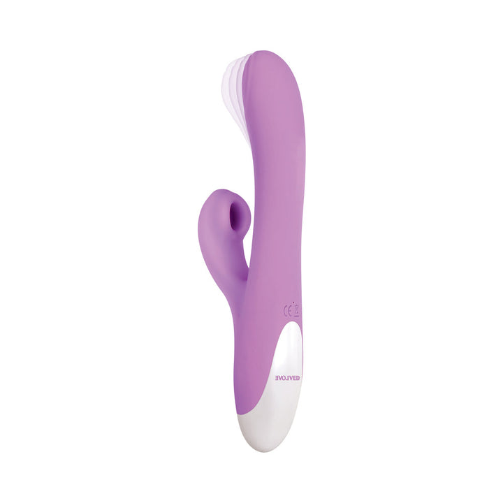Evolved Super Sucker Rechargeable Thumping Suction Silicone Dual Stimulator Purple - Headshop.com