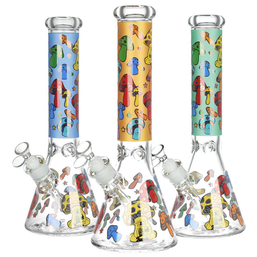 Forever Fungi Beaker Water Pipe - 14" / 14mm F / Colors Vary - Headshop.com