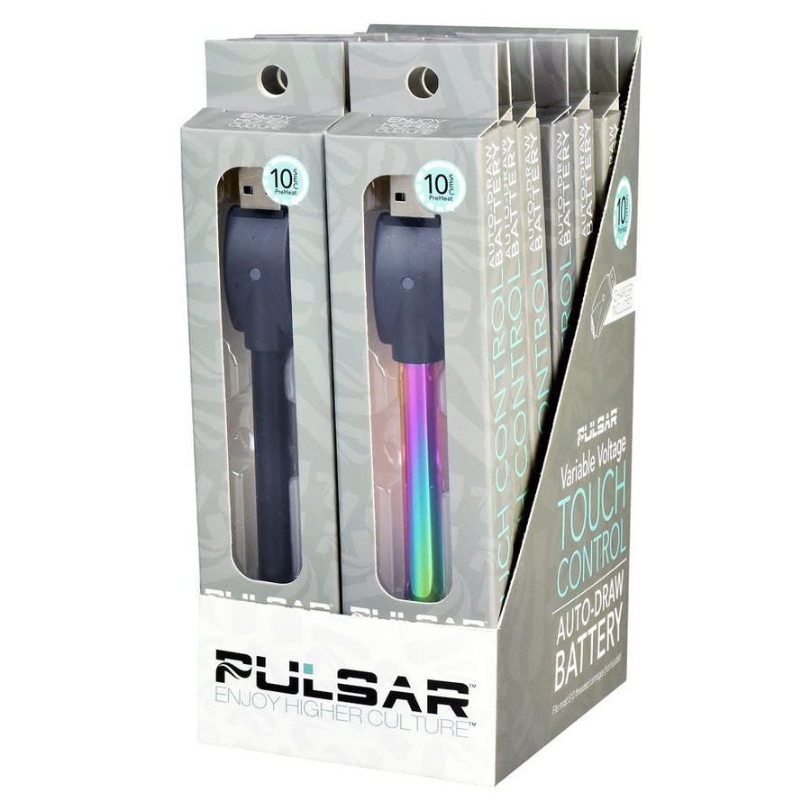Pulsar VV Auto-Draw Battery & Charger- 280mAh/Asst - 12PC DISP - Headshop.com