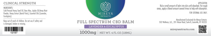 Mireya Extracts Wellness Balm 1000mg - Headshop.com