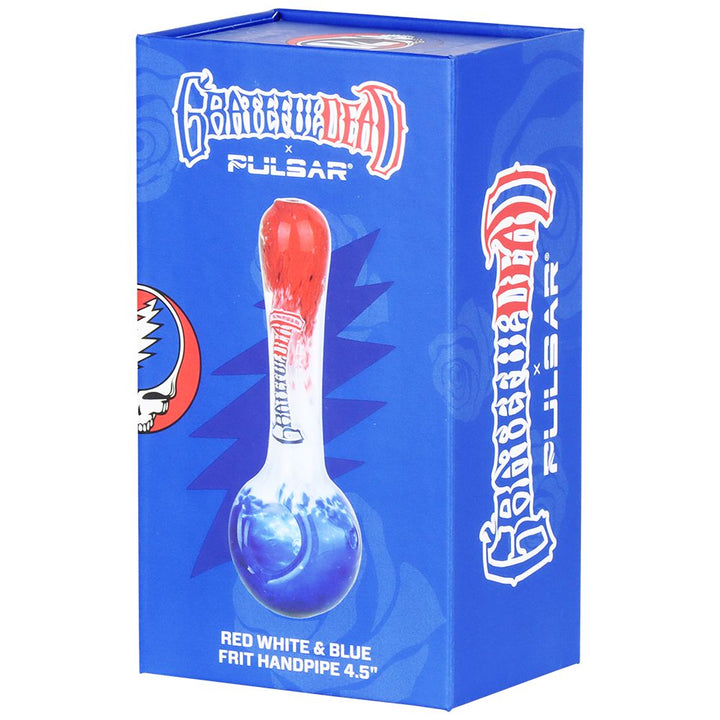 Grateful Dead x Pulsar Grateful Frit Glass Spoon Pipe - 4.5" - Headshop.com