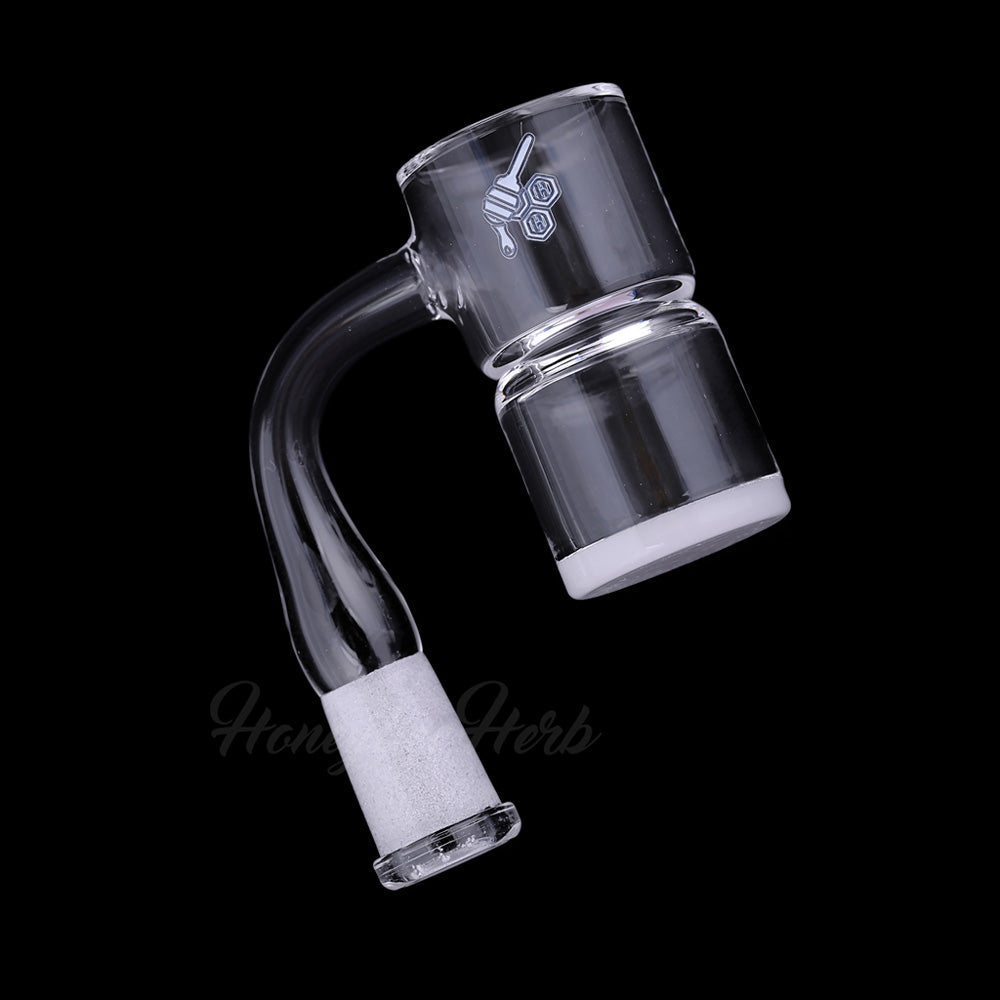 HONEY & MILK BEVEL SPLASH BUCKET QUARTZ BANGER - 90° DEGREE | YL - Headshop.com