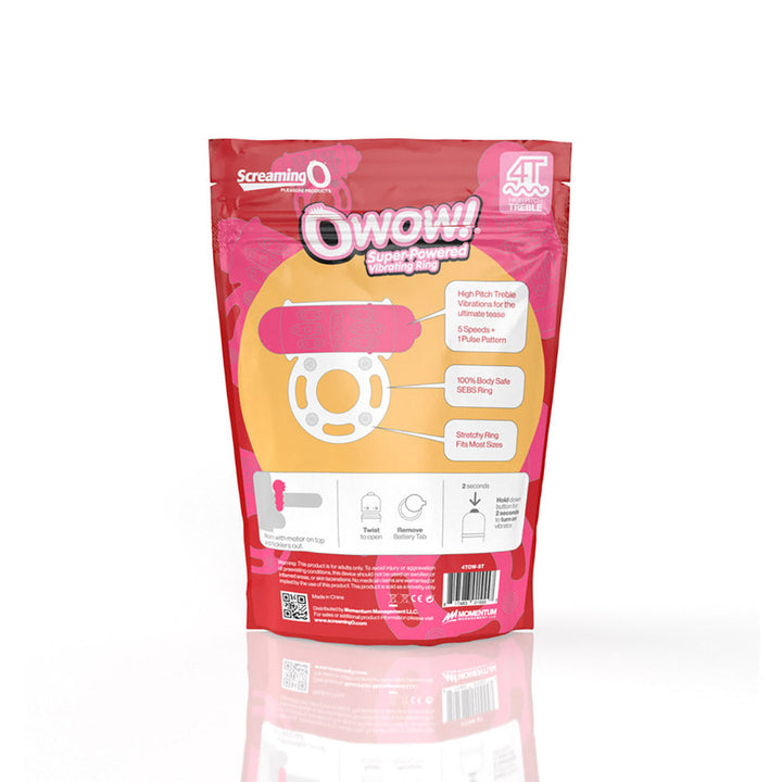Screaming O 4T OWow Vibrating Cockring Strawberry - Headshop.com