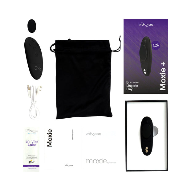 We-Vibe Moxie+ Wearable Clitoral Vibrator Satin Black - Headshop.com