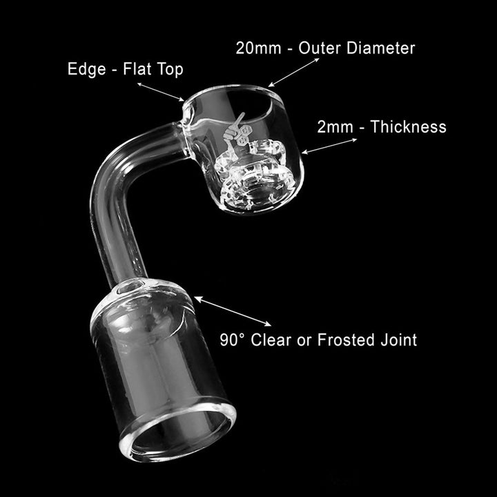 Honeybee Herb Honeycomb Knot Quartz Banger - 90° | YL - Headshop.com