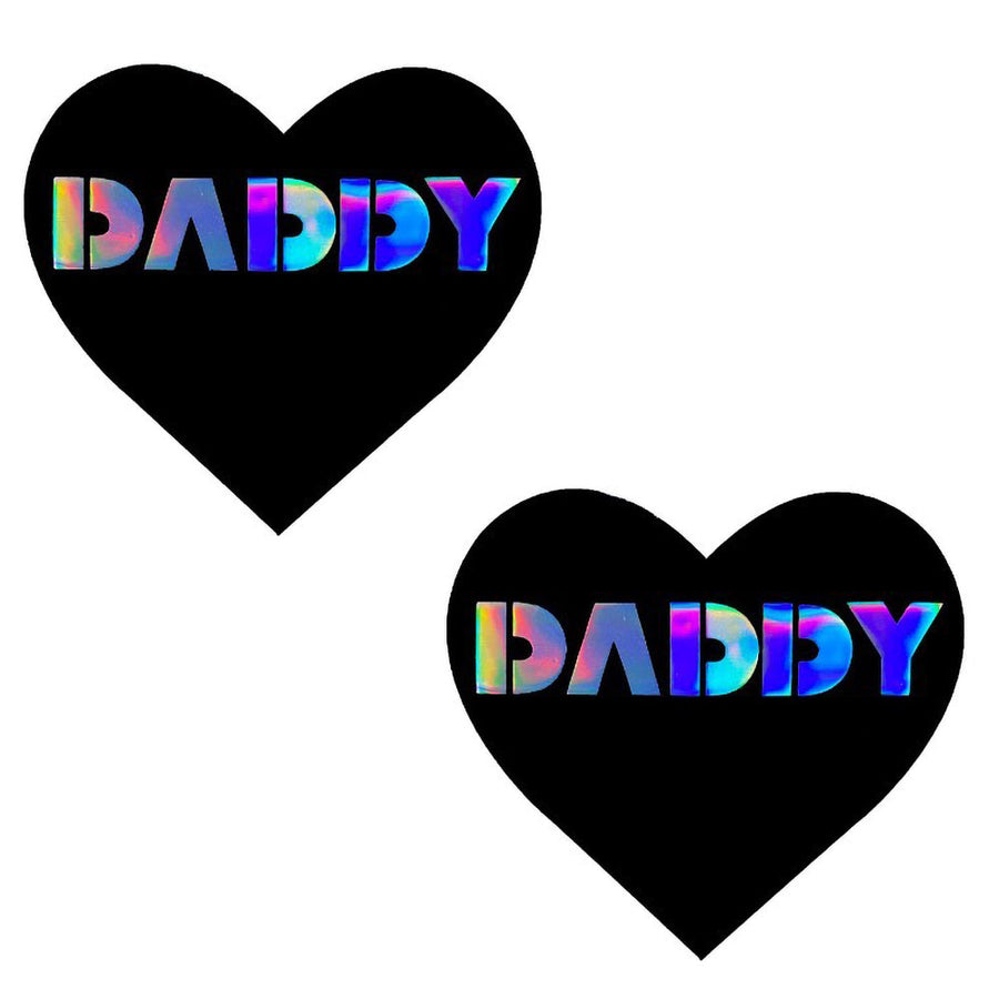 Neva Nude Pasty Daddy Heart Vinyl Black - Headshop.com