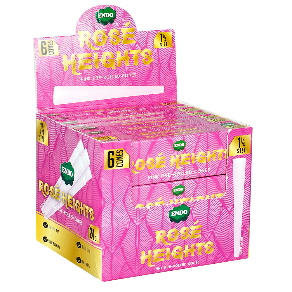 Endo Rose Heights Pink Pre-Rolled Cones | 24pc Display - Headshop.com