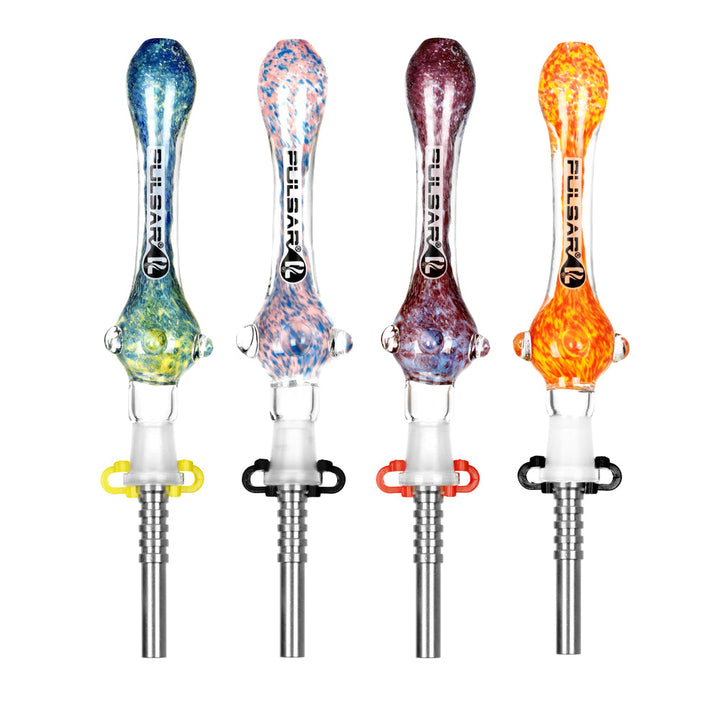 Pulsar Candy Frit Twist Dab Straw - 7.5"/Colors Vary - Headshop.com