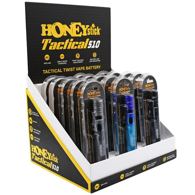 HoneyStick Tactical Twist Battery - 650mAh / 12ct - Headshop.com