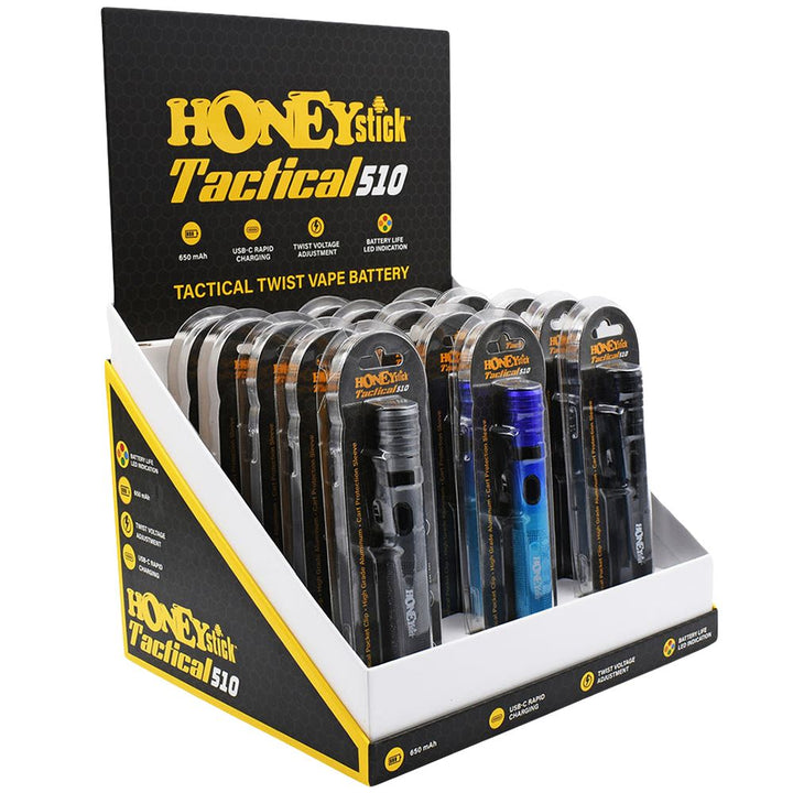 HoneyStick Tactical Twist Battery - 650mAh / 12ct - Headshop.com