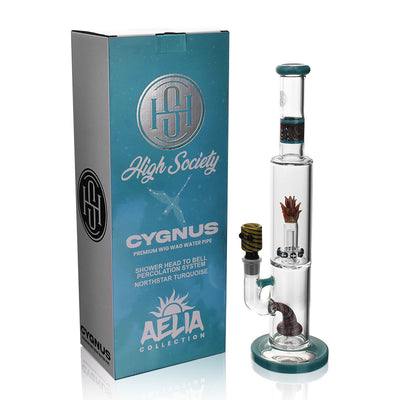 High Society | Cygnus Premium Wig Wag Waterpipe (Turquoise) - Headshop.com