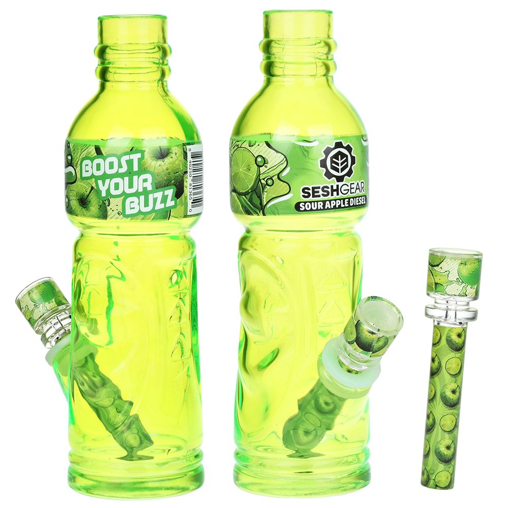 SeshGear Terpade Beverage Bottle Glass Water Pipe | 9.5" - Headshop.com