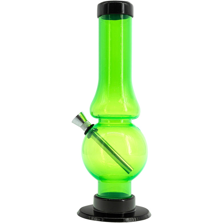 JM Enterprises  6-9" Acrylic Straight Tube Bubble Flare Bong - Multiple Colors