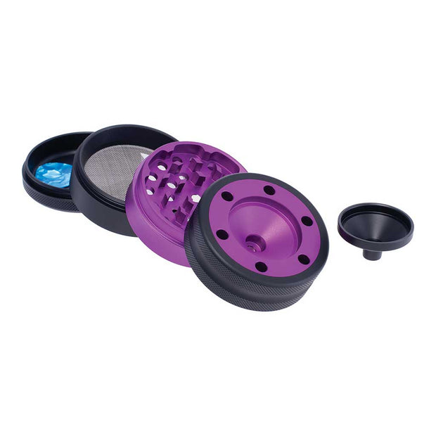 ALUMINIUM GRINDER W/ CONE HOLDER & FUNNEL