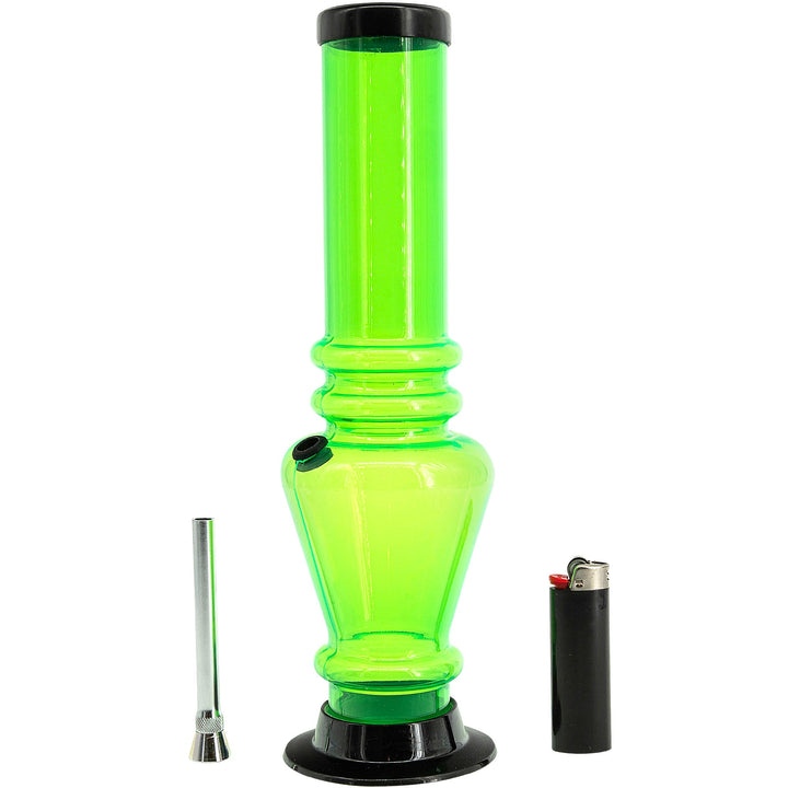 Acrylic Vase Base Bong  12"