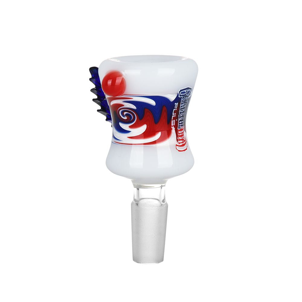 Grateful Dead Bolt Red White Blue Wig Wag Herb Slide - 9ct - Headshop.com