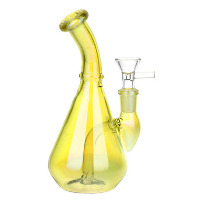 Aura Vibe Electroplated Glass Vase Water Pipe - 7" / 14mm F / Colors Vary
