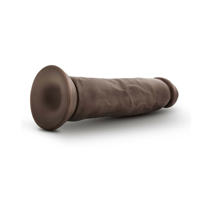 Dr. Skin Plus Thick 9 in. Triple Density Posable Dildo Brown - Headshop.com