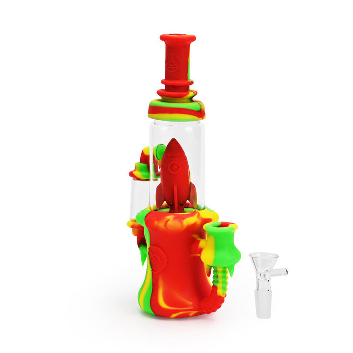 Ritual - 8.5'' Silicone Rocket Recycler - Rasta - Headshop.com