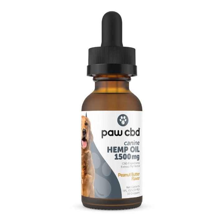 CBD Dog Oil Tincture for Calmness & Health Support Peanut Butter (300MG - 3000MG) - Headshop.com