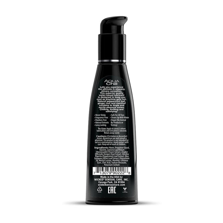 Wicked Aqua Chill Water-Based Cooling Lubricant 4 oz. - Headshop.com