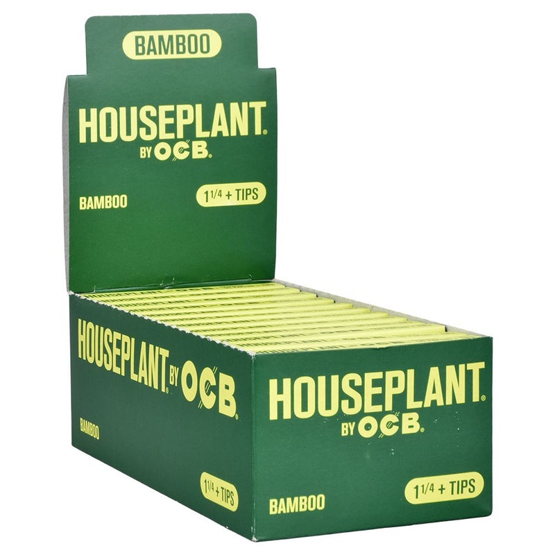 24CT DISP - Houseplant by OCB Rolling Papers + Tips - Bamboo / 50pc / 1 1/4" - Headshop.com