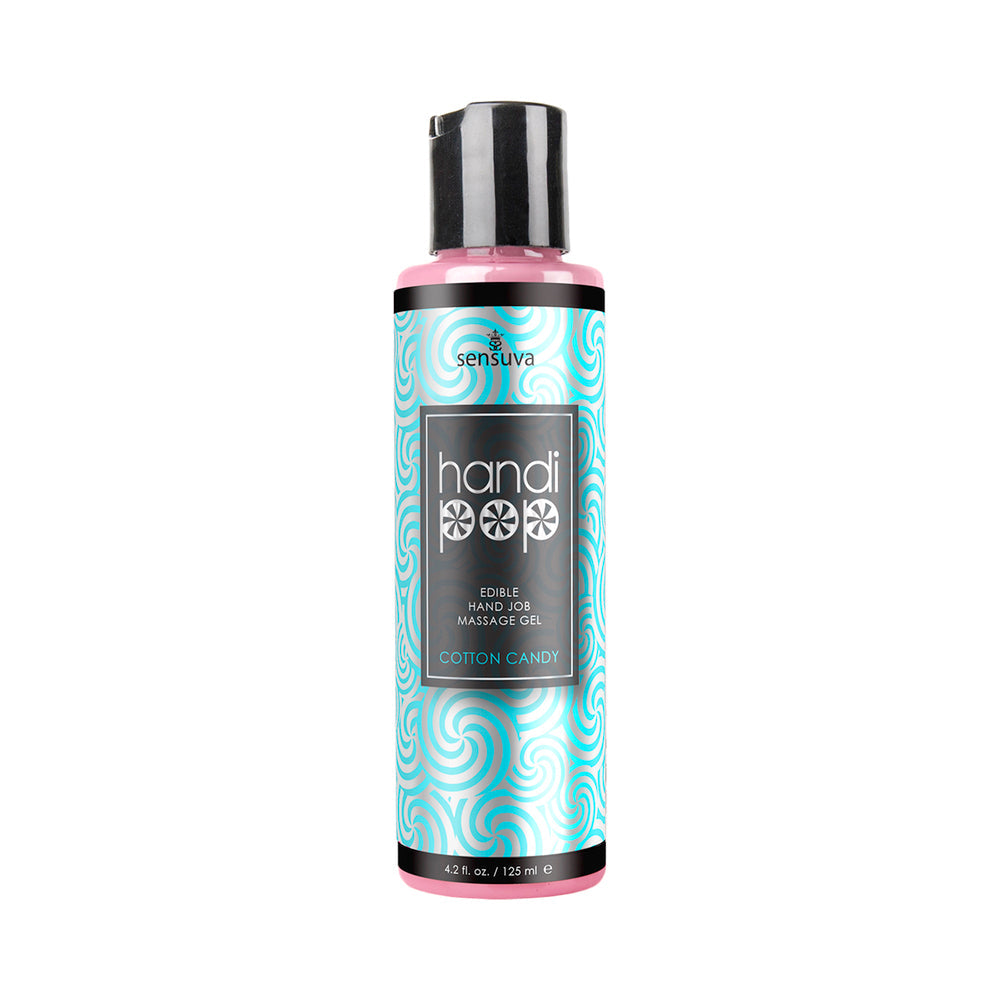 Sensuva HandiPop Edible Massage Gel Cotton Candy 4.2 oz. - Headshop.com