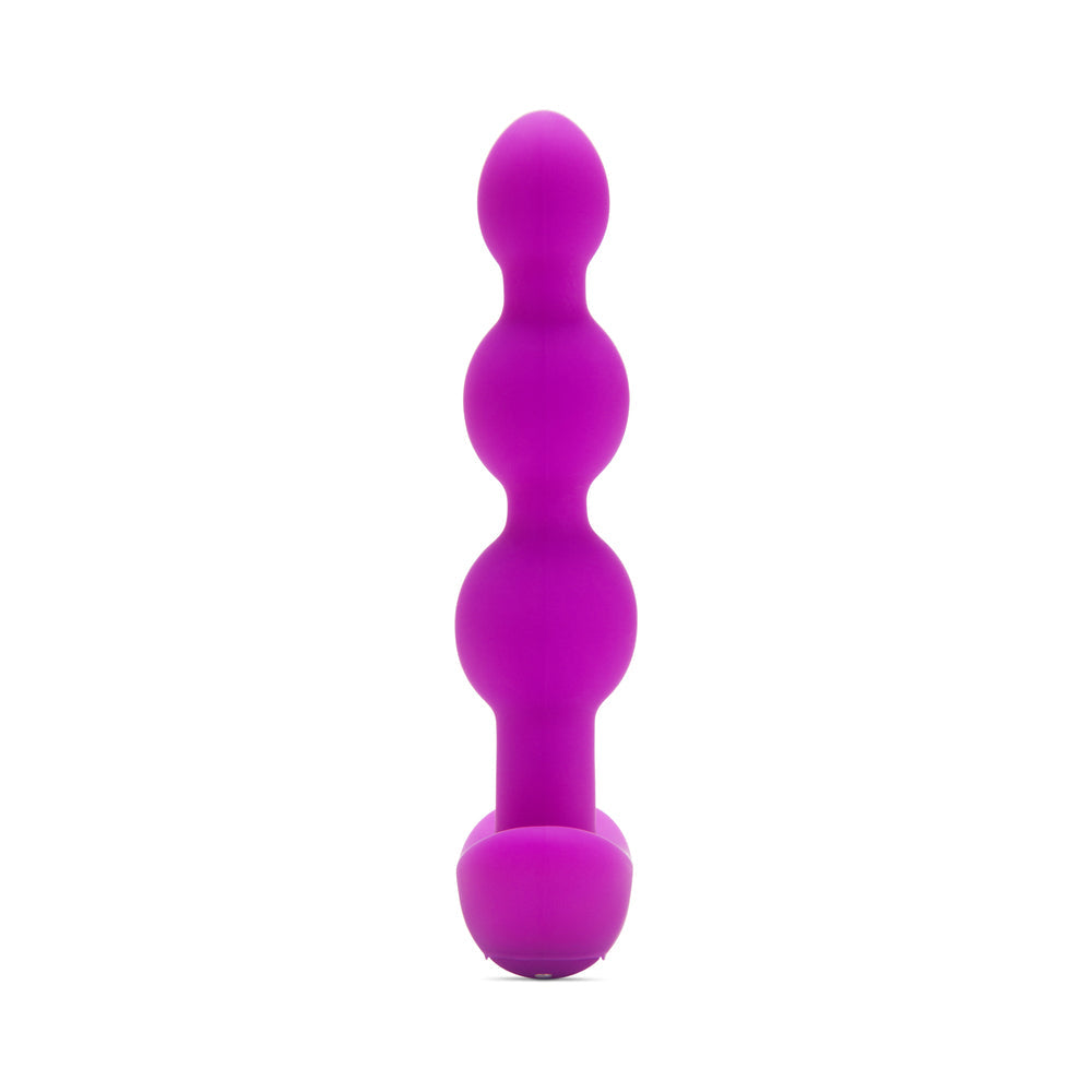 b-Vibe Triplet Rechargeable Remote-Controlled Vibrating Anal Beads Plug Fuchsia - Headshop.com