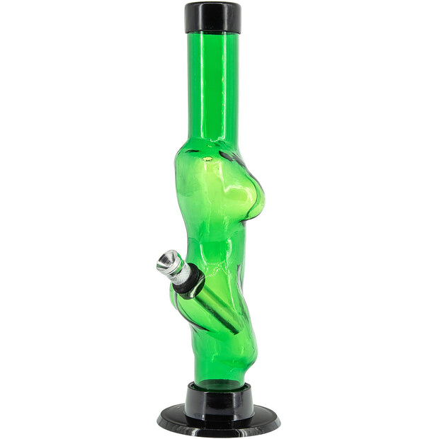 Acrylic Lady Contour Bong 8"  - Multiple Colors