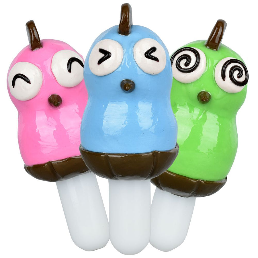 5CT BUNDLE - Run A-Fowl Glass Hand Pipe - 5.5" / Assorted Colors - Headshop.com