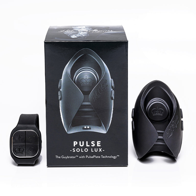 Hot Octopuss Pulse Solo Lux Rechargeable Remote-Controlled Vibrating Stroker Black - Headshop.com
