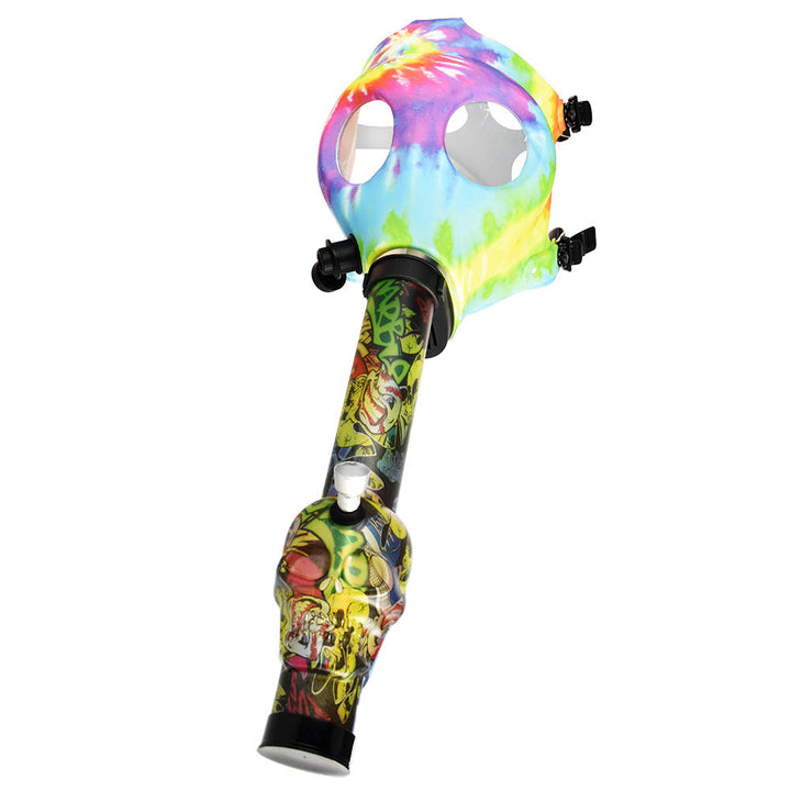 Gas Mask w/ Acrylic Water Pipe - 10.25" - Headshop.com