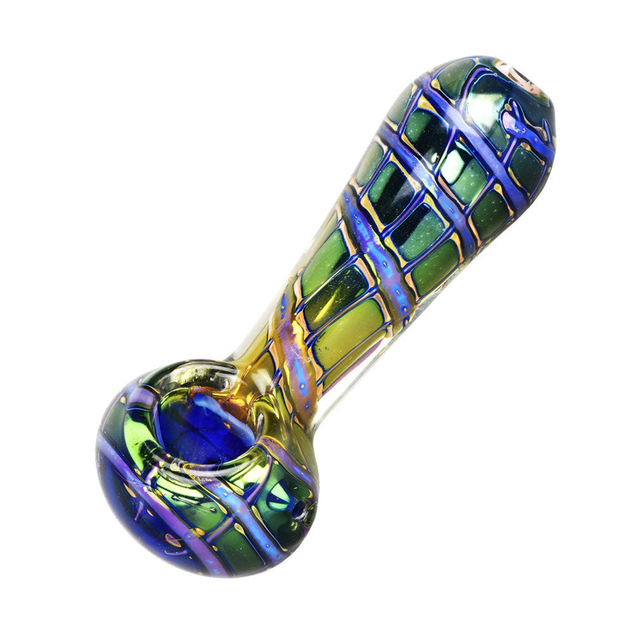 Butterfly Wing Macro Fumed Spoon Pipe - 4.75" / Colors Vary - Headshop.com