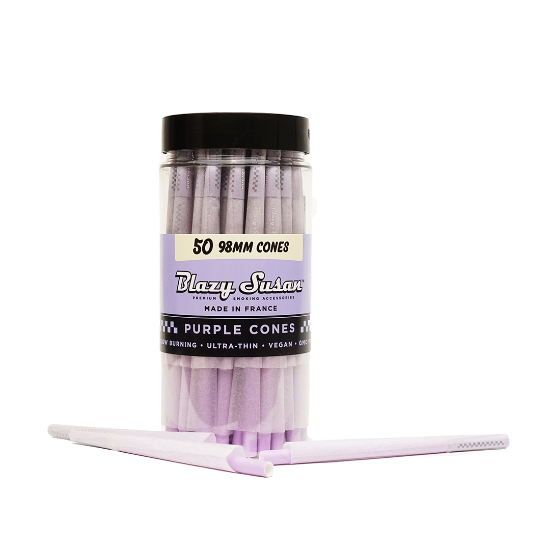 Blazy Susan Purple Paper Cones - Headshop.com