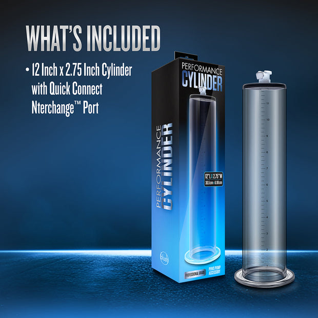 Performance - 12in x 2.5in Penis Pump Cylinder - Clear - Headshop.com