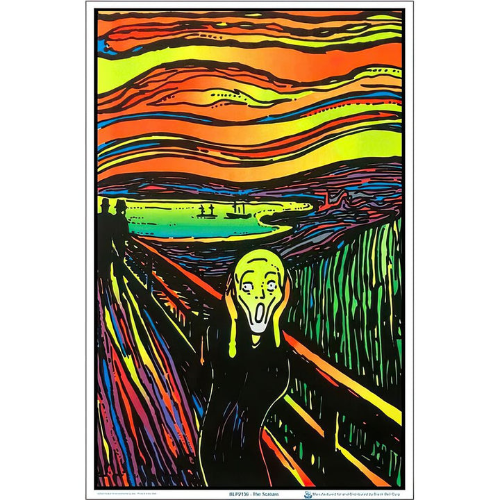 Psychedelic The Scream Flocked Black Light Poster - 23"x35" - Headshop.com