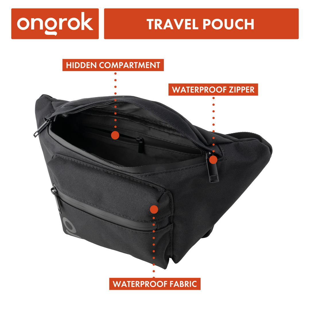 Ongrok Carbon-lined Fanny Pack / Travel Pouch - Headshop.com