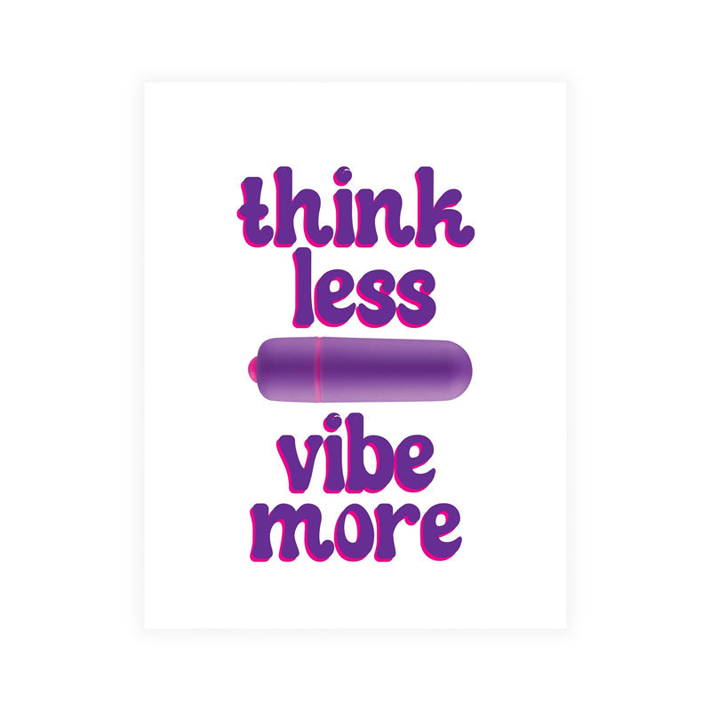 Naughty Vibes Think Less Vibe More Greeting Card - Headshop.com