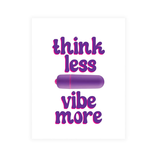 Naughty Vibes Think Less Vibe More Greeting Card - Headshop.com