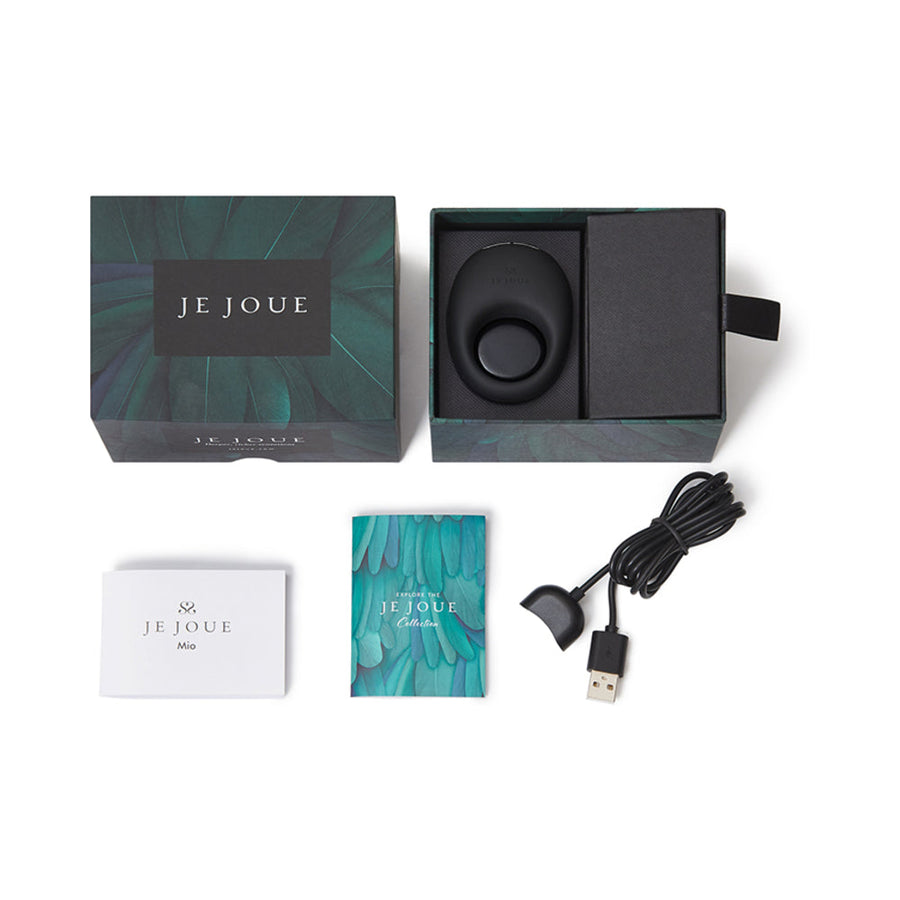 Je Joue Mio Rechargeable Vibrating Silicone Cock Ring Black - Headshop.com