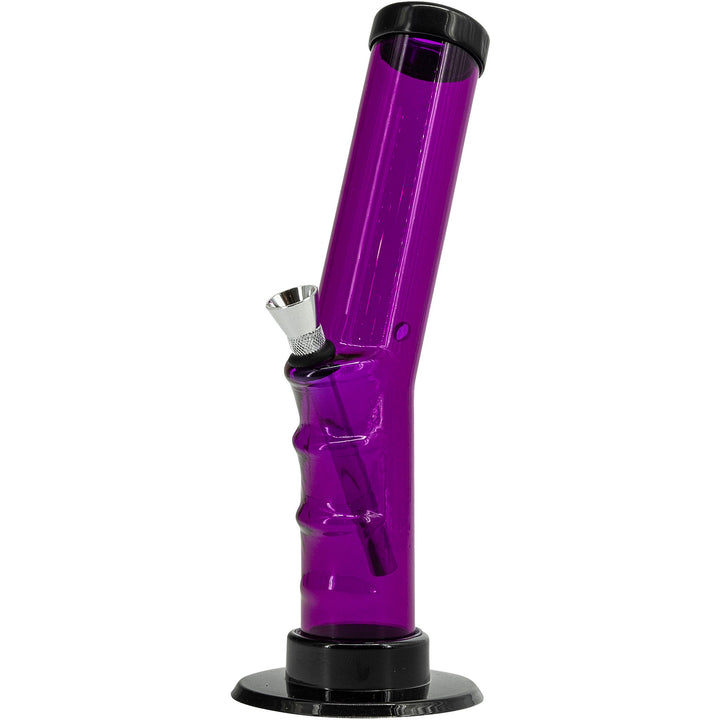 Acrylic Angled Straight Tube Bong 9-12"