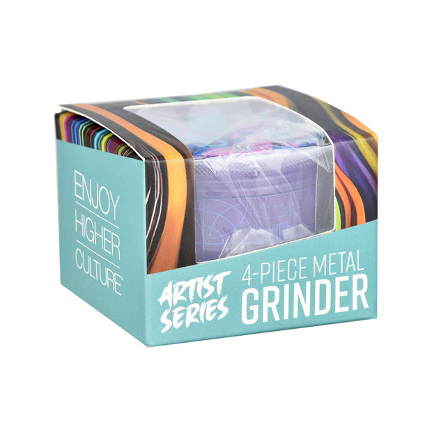 Pulsar Design Series Grinder with Side Art - Candy Floss / 4pc / 2.5" - Headshop.com