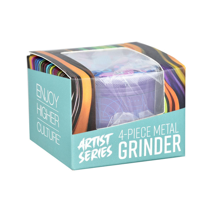 Pulsar Design Series Grinder with Side Art - Candy Floss / 4pc / 2.5" - Headshop.com
