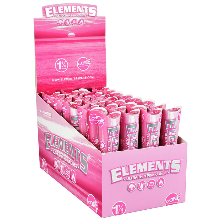 Elements Ultra Thin Pink Cones | 32pc Display