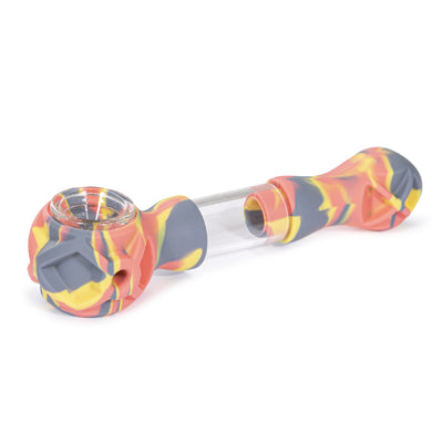 Hybrid Silicone and Glass Spoon with Translucent Chamber by 3 Gates Global - Headshop.com