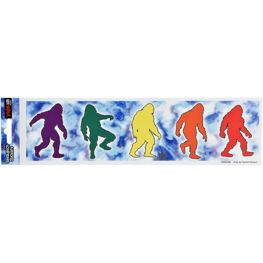 Rainbow Dancing Bigfoot Sticker - 9.5"x2.5" - Headshop.com